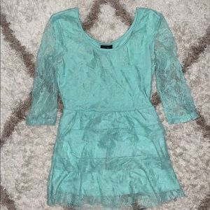Teal Rue21 Lace Blouse